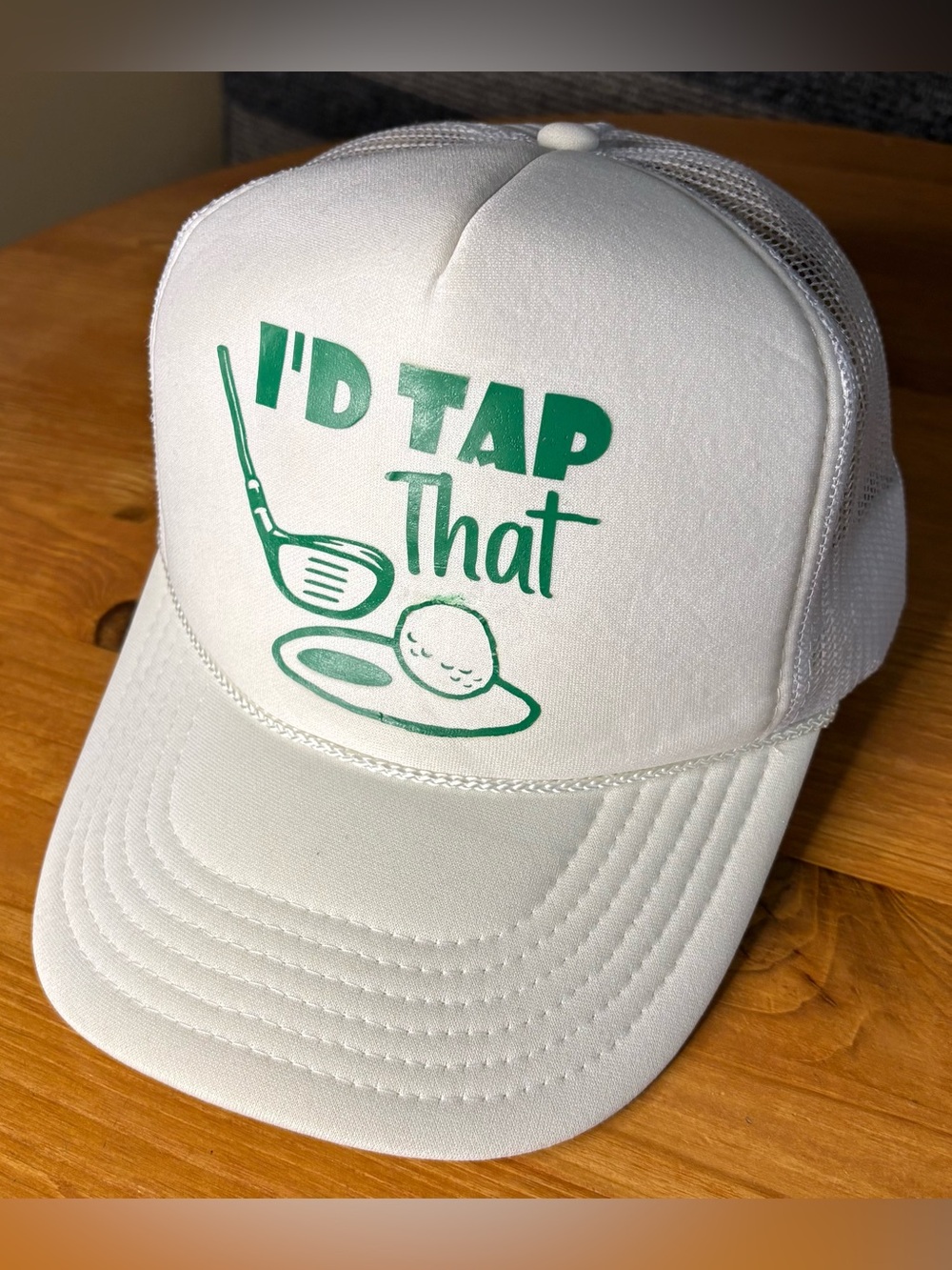 Vintage 80’s OTTO I’d Tap That Golf Mesh Trucker SnapBack Hat OSFA EUC